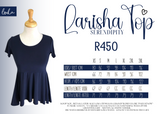 Larisha Top - plain navy