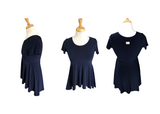 Larisha Top - plain navy