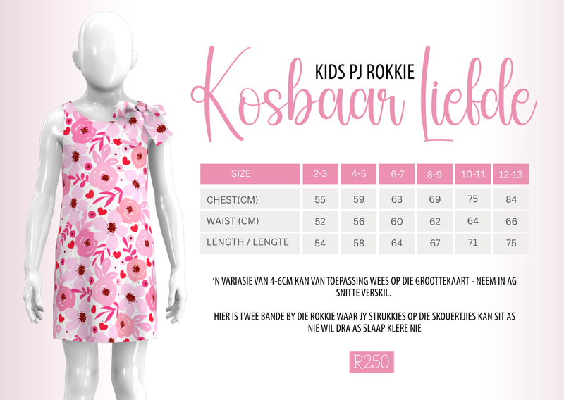 Kosbaar liefde - dogterjie pj's