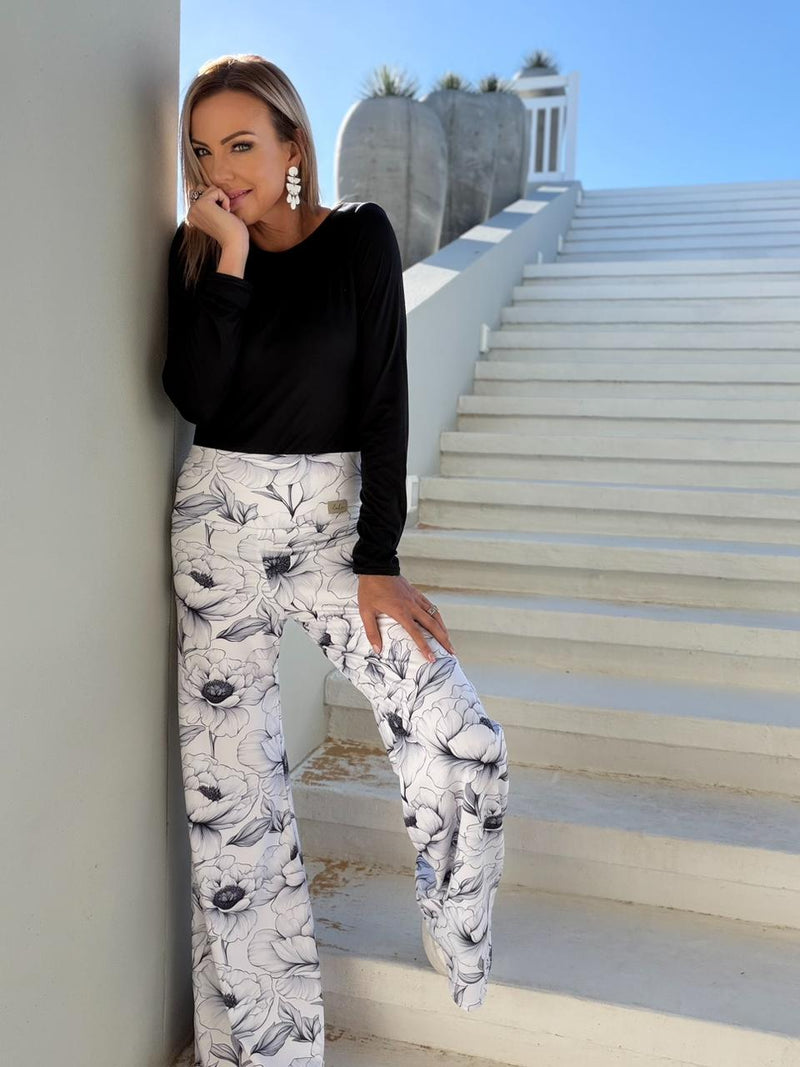 Plain swart top - langmou
