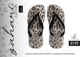 Animal print flip flops
